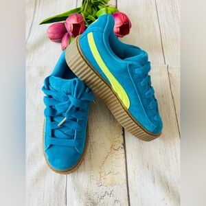 Puma x Fenty Women’s Speed Blue Creeper Phatty Lace Up Platform Sneakers Size 7